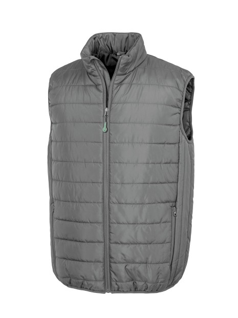 RESULT Bodywarmer recyclé et matelassé Core gris personnalisable