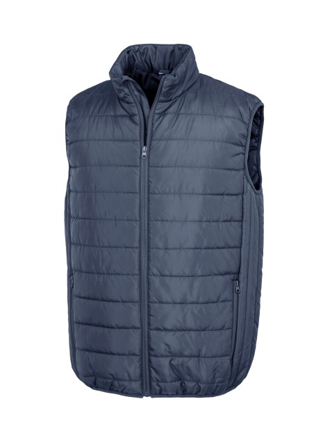 RESULT Bodywarmer recyclé et matelassé Core bleu marine personnalisable
