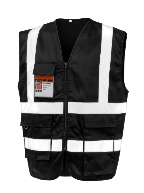 RESULT Gilet de sécurité zippé noir personnalisable