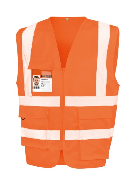 RESULT Gilet de sécurité zippé flo orange personnalisable