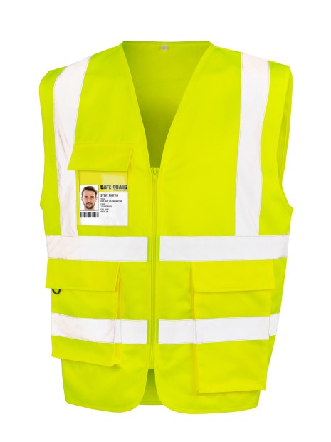 RESULT Gilet de sécurité zippé fluorescent yellow personnalisable