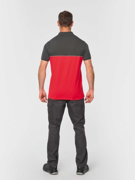Polos à personnaliser WK. DESIGNED TO WORK Polo bicolore écoresponsable manches courtes unisexe 