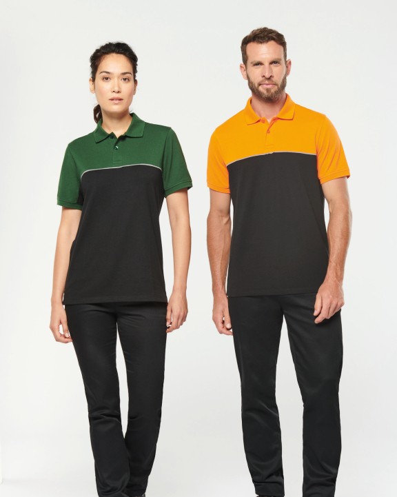 WK. DESIGNED TO WORK Zweifarbiges Kurzarm-Unisex-Polohemd Poloshirt personalisierbar