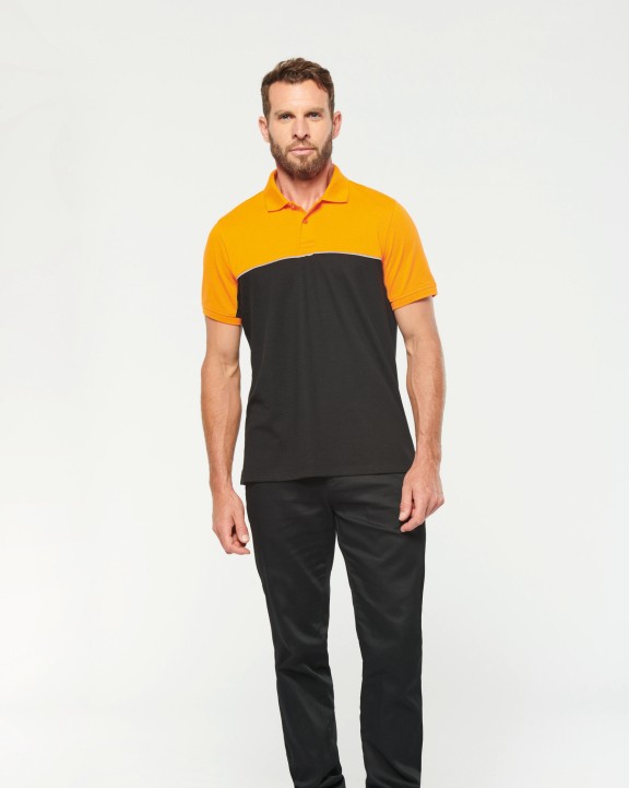 Polo personnalisable WK. DESIGNED TO WORK Polo bicolore écoresponsable manches courtes unisexe
