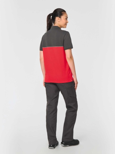 Polos à personnaliser WK. DESIGNED TO WORK Polo bicolore écoresponsable manches courtes unisexe 