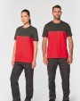 WK. DESIGNED TO WORK Zweifarbiges umweltfreundliches Unisex-T-Shirt mit kurzen Ärmeln T-Shirt personalisierbar