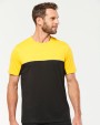 WK. DESIGNED TO WORK Zweifarbiges umweltfreundliches Unisex-T-Shirt mit kurzen Ärmeln T-Shirt personalisierbar