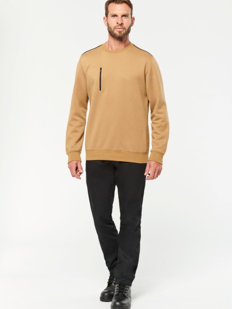 Sweat-shirts à personnaliser WK. DESIGNED TO WORK Sweat-shirt Day To Day zip poche contrastée unisexe 