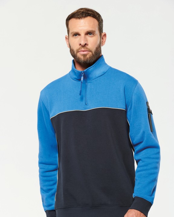 Sweat-shirt personnalisable WK. DESIGNED TO WORK Sweat-shirt écoresponsable col zippé unisexe