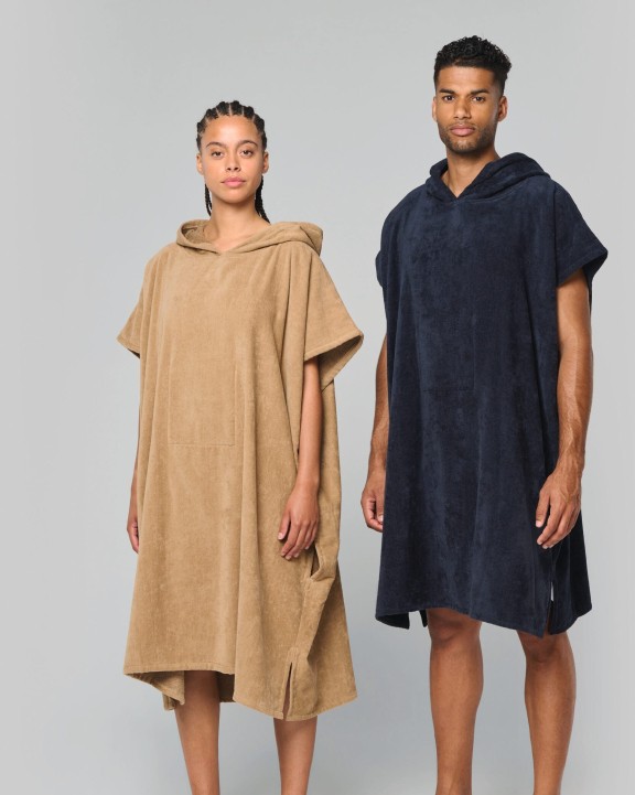 PROACT Unisex-Frottee-Poncho mit Kapuze Jacke personalisierbar