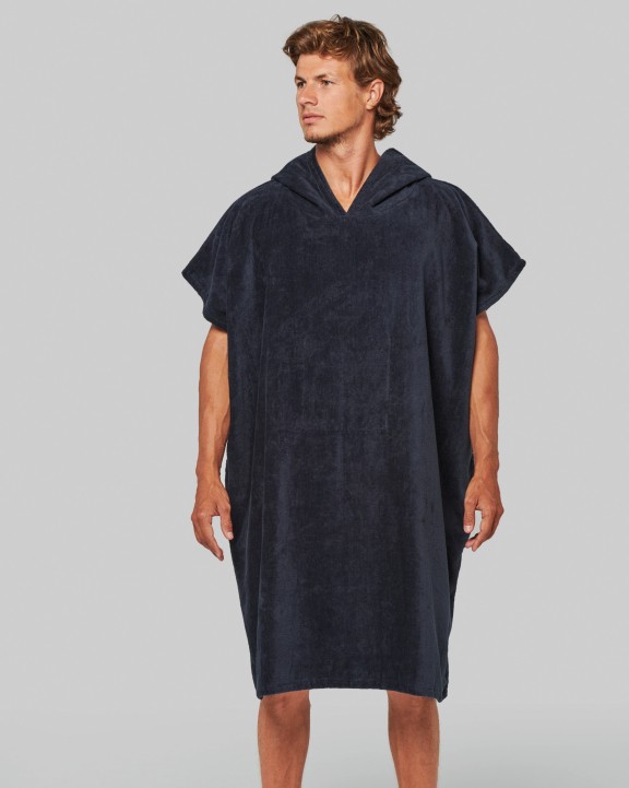 PROACT Unisex-Frottee-Poncho mit Kapuze Jacke personalisierbar