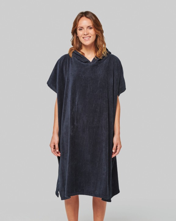 PROACT Unisex-Frottee-Poncho mit Kapuze Jacke personalisierbar