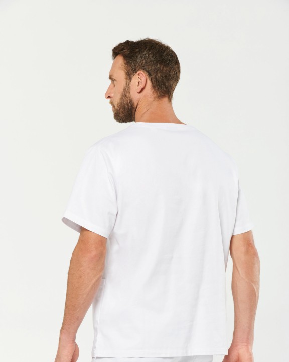 WK. DESIGNED TO WORK Kurzärmlige Unisex-Tunika aus Baumwolle Schürze personalisierbar