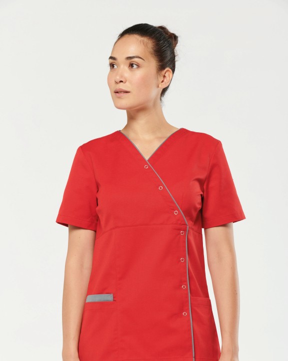 Tablier personnalisable WK. DESIGNED TO WORK Blouse polycoton avec boutons-pression femme
