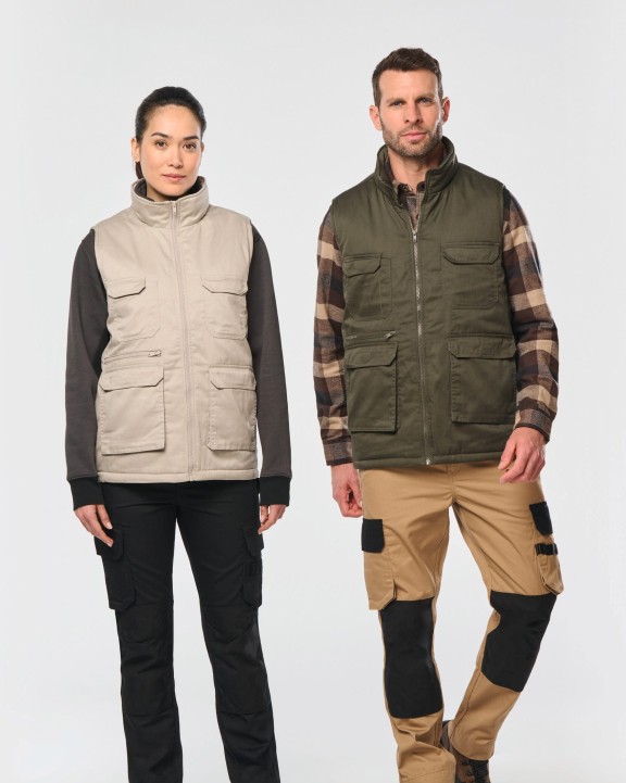 WK. DESIGNED TO WORK Gefütterte Unisex-Weste aus  Baumwollpolyester Jacke personalisierbar