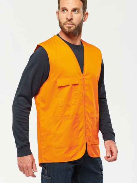 Vestes à personnaliser WK. DESIGNED TO WORK Gilet polycoton multipoches unisexe 