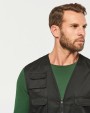 Jas WK. DESIGNED TO WORK Gevoerde unisex bodywarmer van polykatoen multizakken voor bedrukking &amp; borduring