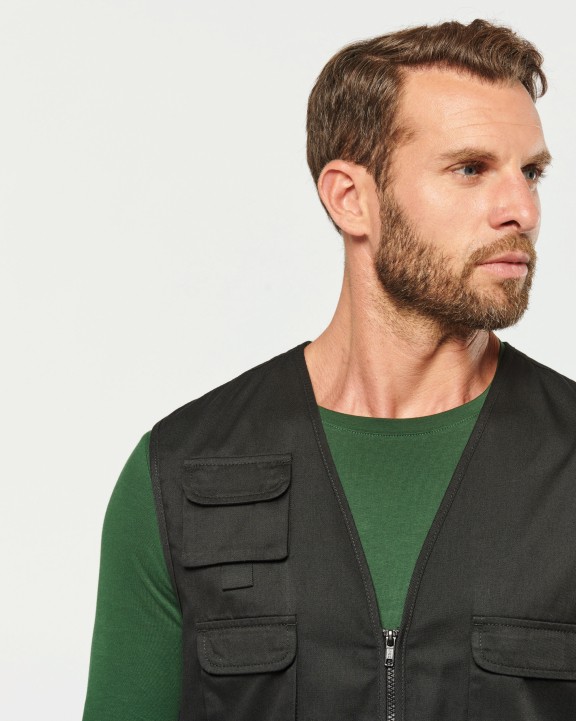 Veste personnalisable WK. DESIGNED TO WORK Gilet polycoton multipoches doublé unisexe