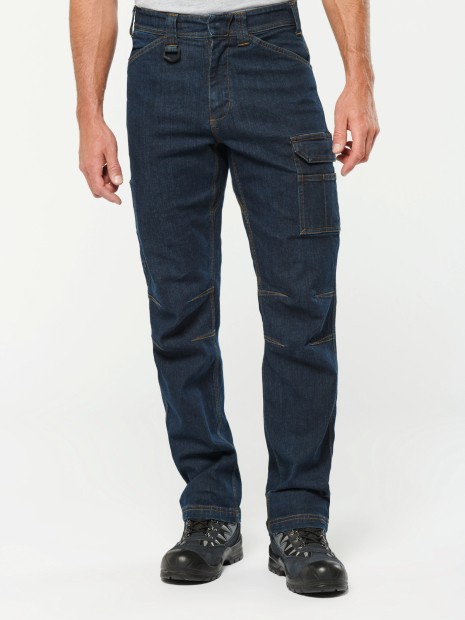 Pantalons à personnaliser WK. DESIGNED TO WORK Pantalon Denim multipoches homme 