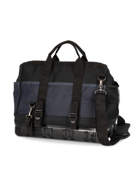 WK. DESIGNED TO WORK Sac à outils avec fond plastique BLACK / NAVY personnalisable