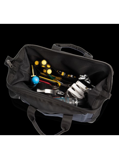 WK. DESIGNED TO WORK Sac à outils avec fond plastique BLACK / NAVY personnalisable