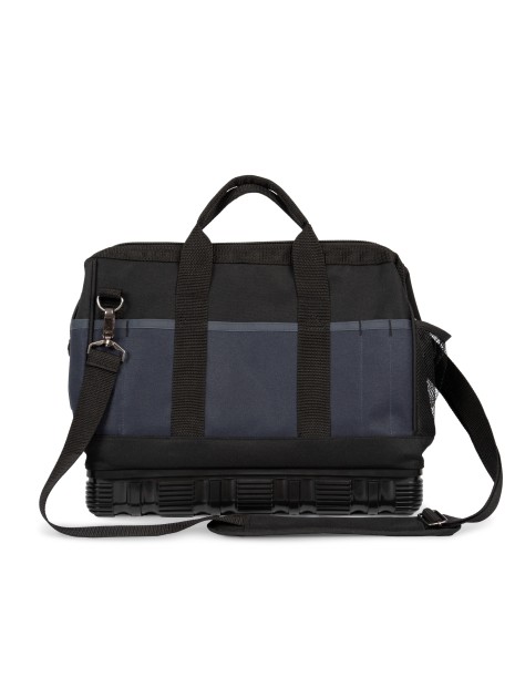 WK. DESIGNED TO WORK Sac à outils avec fond plastique BLACK / NAVY personnalisable
