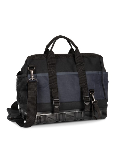 WK. DESIGNED TO WORK Sac à outils avec fond plastique BLACK / NAVY personnalisable