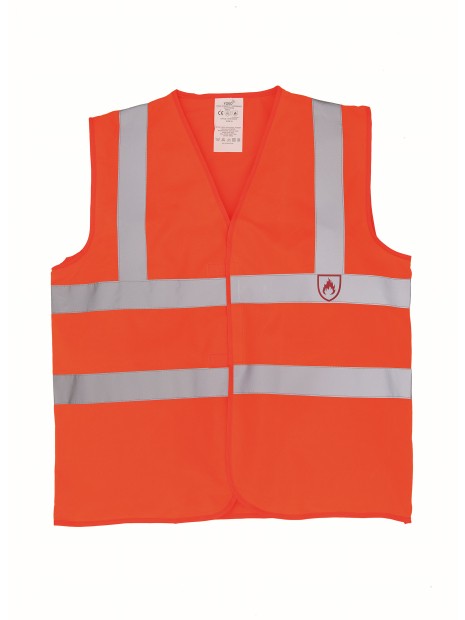 YOKO Gilet haute visibilité & LSF (chaleur et flamme) HI VIS ORANGE personnalisable