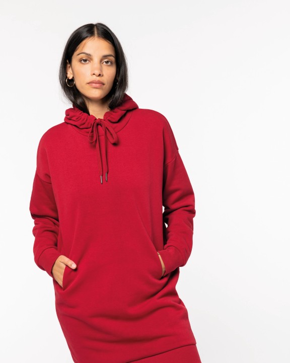 Jurk NATIVE SPIRIT Ecologische sweaterjurk met capuchon voor bedrukking &amp; borduring