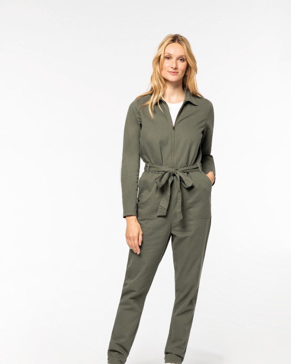 Jurk NATIVE SPIRIT Ecologische verwassen jumpsuit dames voor bedrukking &amp; borduring