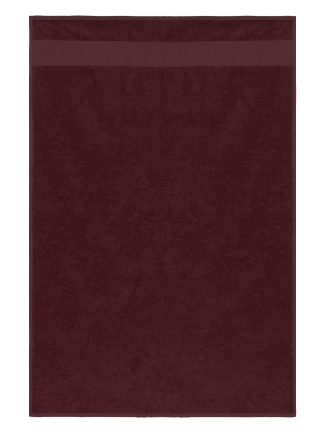KARIBAN Drap de bain 100 x 150 cm Bordeaux personnalisable