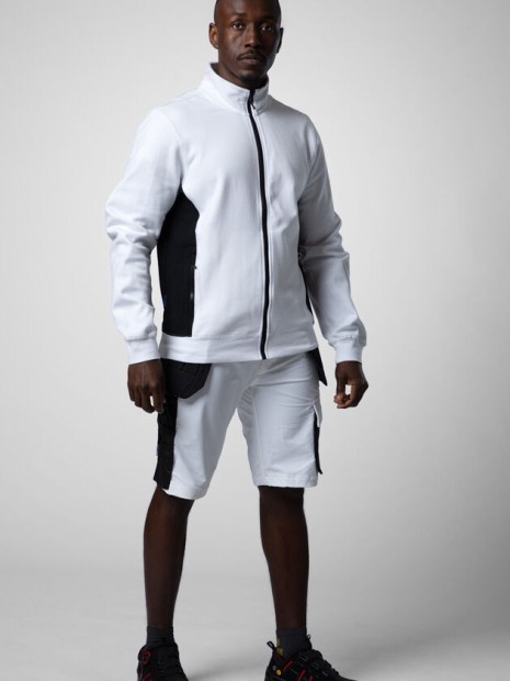 Sweat-shirts à personnaliser PROJOB 2129 SWEATSHIRT PRIO BICOLORE FULL ZIP blanc