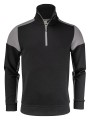 PRINTER Prime 
Sweatshirt Halfzip Unisex noir/anthracite personnalisable