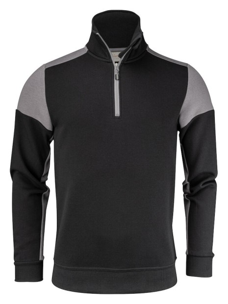 PRINTER Prime 
Sweatshirt Halfzip Unisex noir/anthracite personnalisable
