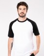 T-shirt personnalisable KARIBAN Baseball > t-shirt bicolore manches courtes