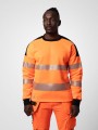 Sweat-shirts à personnaliser PROJOB 6108 SWEATSHIRT COL ROND EN ISO 20471 CLASSE 3/2 orange/noir