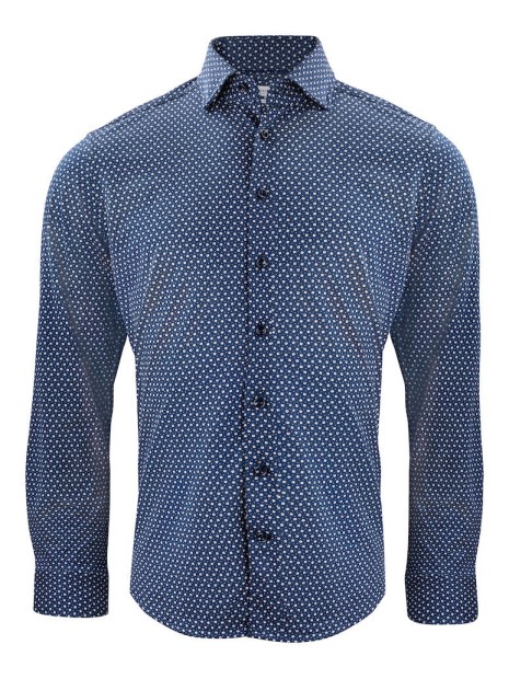 J. HARVEST & FROST Indigo Bow 131 
Chemise Regular Fit Hommes navy print personnalisable