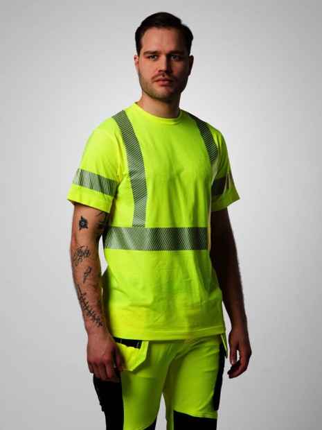 T-Shirts à personnaliser PROJOB 6013 T-SHIRT ML EN ISO 20471 CLASSE 3/2 jaune/bleu marine