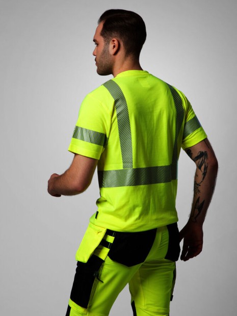 T-Shirts à personnaliser PROJOB 6013 T-SHIRT ML EN ISO 20471 CLASSE 3/2 jaune/bleu marine