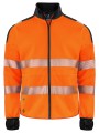 PROJOB 6109 SWEATSHIRT FULL ZIP - EN ISO 20471 CLASSE 3/2 orange/noir personnalisable
