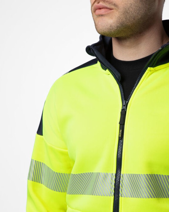 Sweat-shirt personnalisable PROJOB 6109 SWEATSHIRT FULL ZIP - EN ISO 20471 CLASSE 3/2