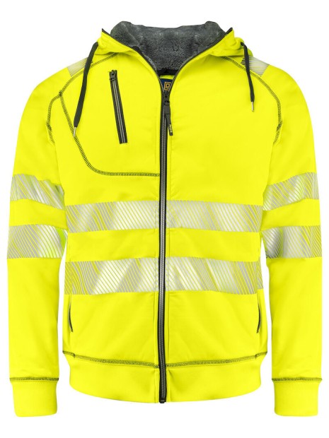 PROJOB 6130 SWEATSHIRT CAPUCHE - EN ISO 20471 CLASSE 3 jaune/noir personnalisable