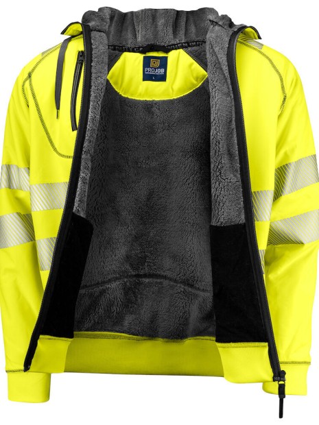 Sweat-shirts à personnaliser PROJOB 6130 SWEATSHIRT CAPUCHE - EN ISO 20471 CLASSE 3 jaune/noir