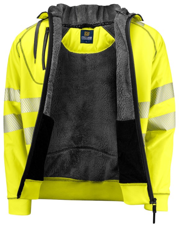 PROJOB 6130 KAPUZENJACKE EN ISO 20471 Klasse 3/2 Sweatshirt personalisierbar