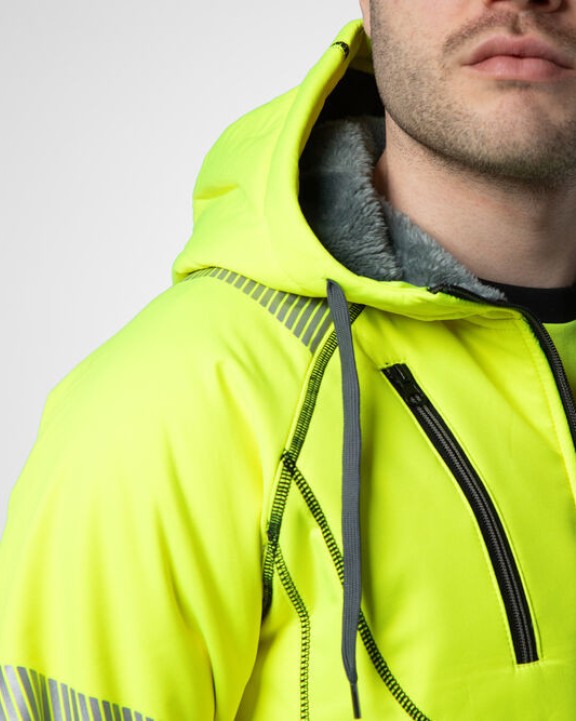 Sweater PROJOB 6130 SIGNALISATIEHOODIE GEVOERD EN ISO 20471 KLASSE 3/2 voor bedrukking &amp; borduring