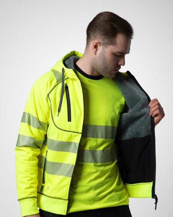 PROJOB 6130 KAPUZENJACKE EN ISO 20471 Klasse 3/2 Sweatshirt personalisierbar