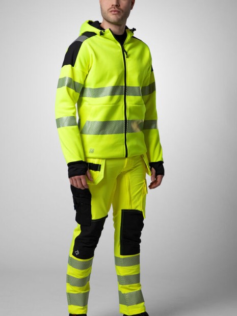 Sweat-shirts à personnaliser PROJOB 6110 SWEATSHIRT FULL ZIP CAPUCHE - EN ISO 20471 CLASSE 3/2 
