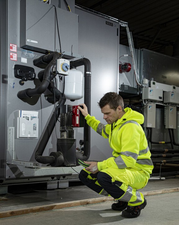 Sweater PROJOB 6132 SIGNALISATIEHOODIE EN ISO 20471 KLASSE 3/2 voor bedrukking &amp; borduring