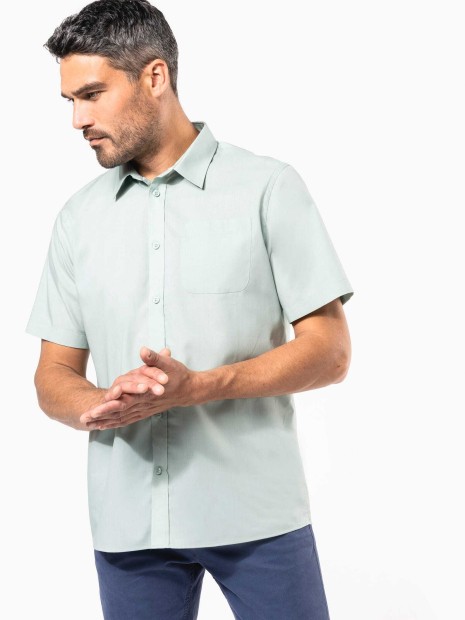 Chemises à personnaliser KARIBAN Chemise popeline polycoton manches courtes entretien facile homme 