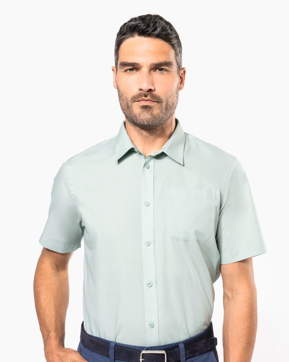 Chemise personnalisable KARIBAN Chemise popeline polycoton manches courtes entretien facile homme